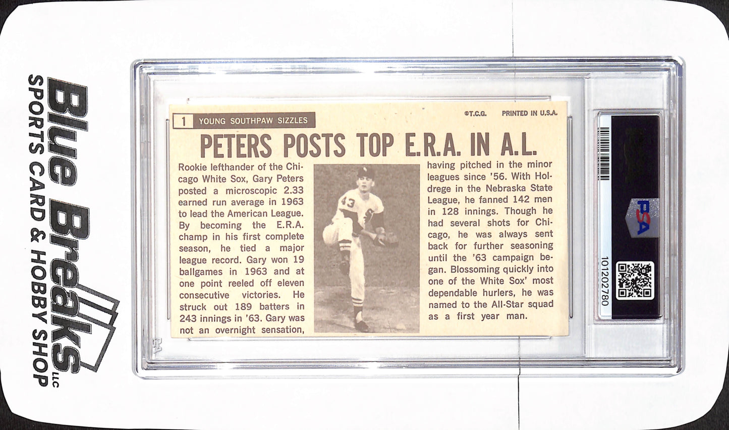 1964 Topps Giants - Gary Peters - Chicago White Sox - Baseball - PSA 4 - #1