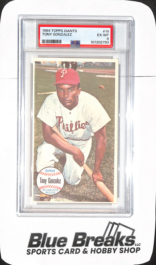 1964 Topps Giants - Tony Gonzalez - Philadelphia Phillies - Baseball - PSA 6 - #14