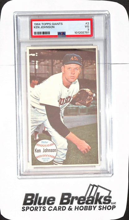 1964 Topps Giants - Ken Johnson - Houston Colts - Baseball - PSA 3 - #2