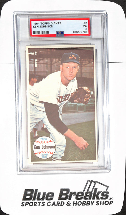 1964 Topps Giants - Ken Johnson - Houston Colts - Baseball - PSA 3 - #2