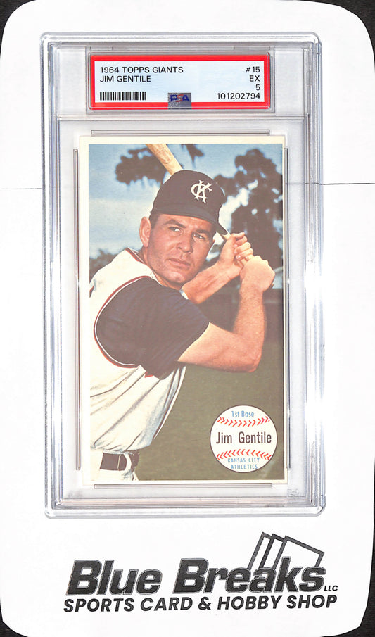 1964 Topps Giants - Jim Gentile - Kansas City Athletics - Baseball - PSA 5 - #15