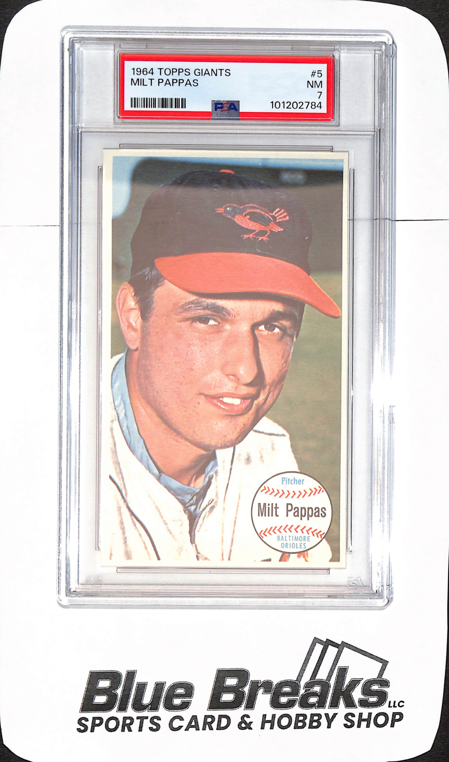 1964 Topps Giants - Milt Pappas - Baltimore Orioles - Baseball - PSA 7 - #5