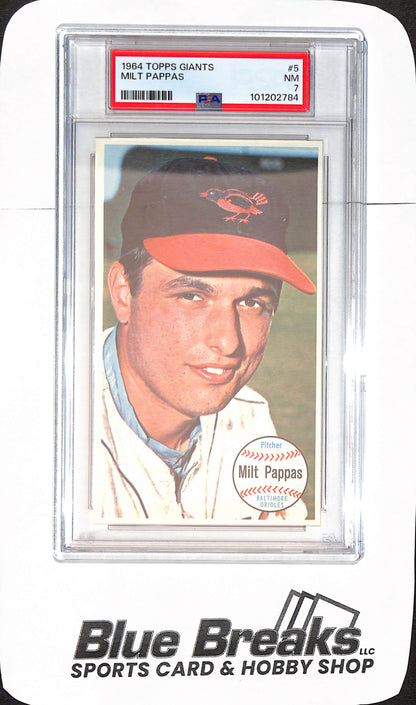 1964 Topps Giants - Milt Pappas - Baltimore Orioles - Baseball - PSA 7 - #5
