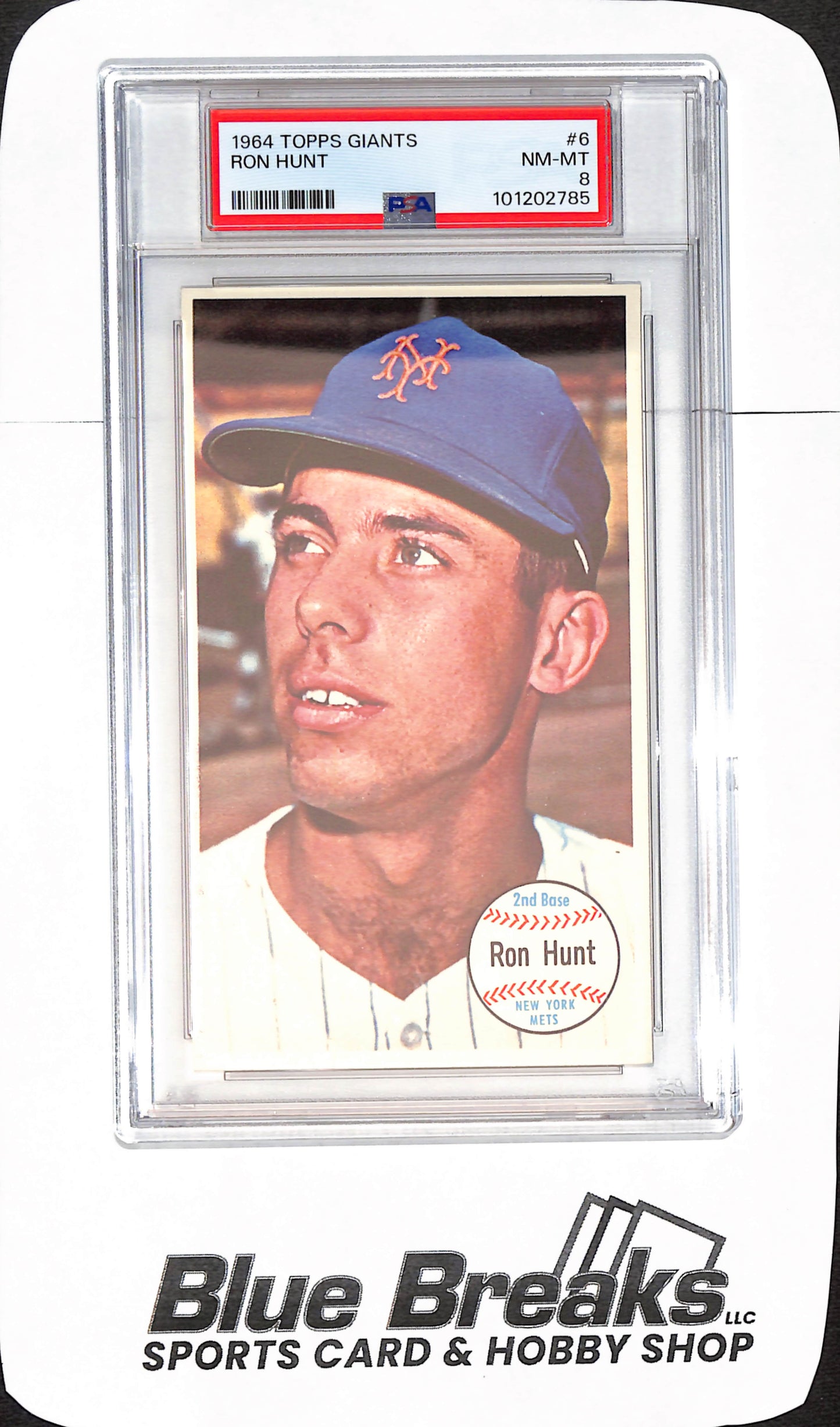 1964 Topps Giants - Ron Hunt - New York Mets - Baseball - PSA 8 - #6