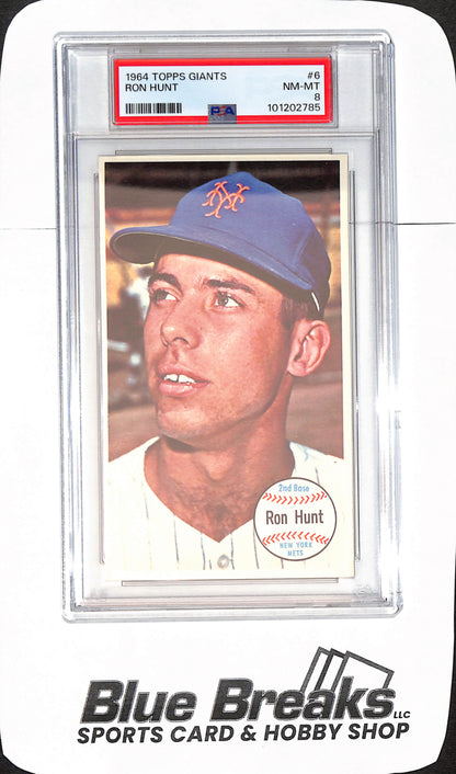 1964 Topps Giants - Ron Hunt - New York Mets - Baseball - PSA 8 - #6