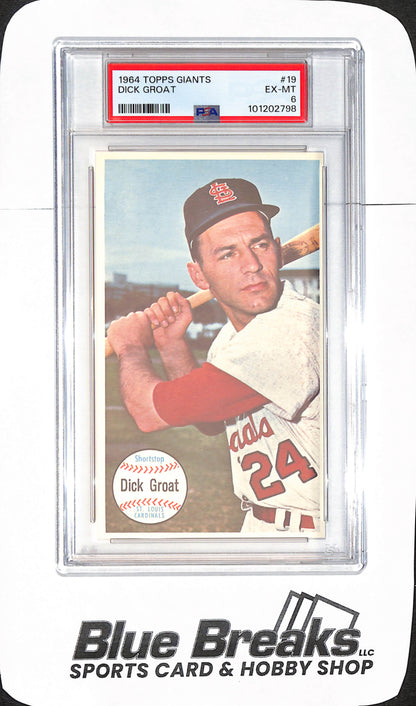 1964 Topps Giants - Dick Groat  - St. Louis Cardinals - Baseball - PSA 6 - #19