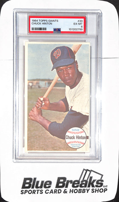 1964 Topps Giants - Chuck Hinton - Washington Senators - Baseball - PSA 6 - #20
