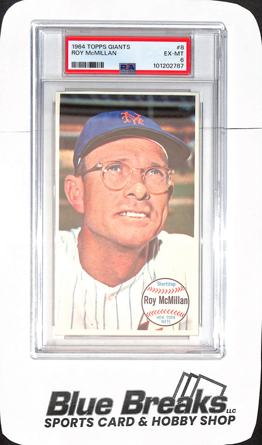 1964 Topps Giants - Roy McMillan - New York Mets - Baseball - PSA 6 - #8