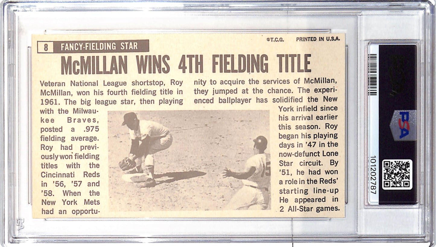 1964 Topps Giants - Roy McMillan - New York Mets - Baseball - PSA 6 - #8