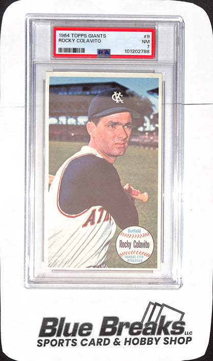 1964 Topps Giants - Rocky Colavito - Kansas City Athletics - Baseball - PSA 7 - #9