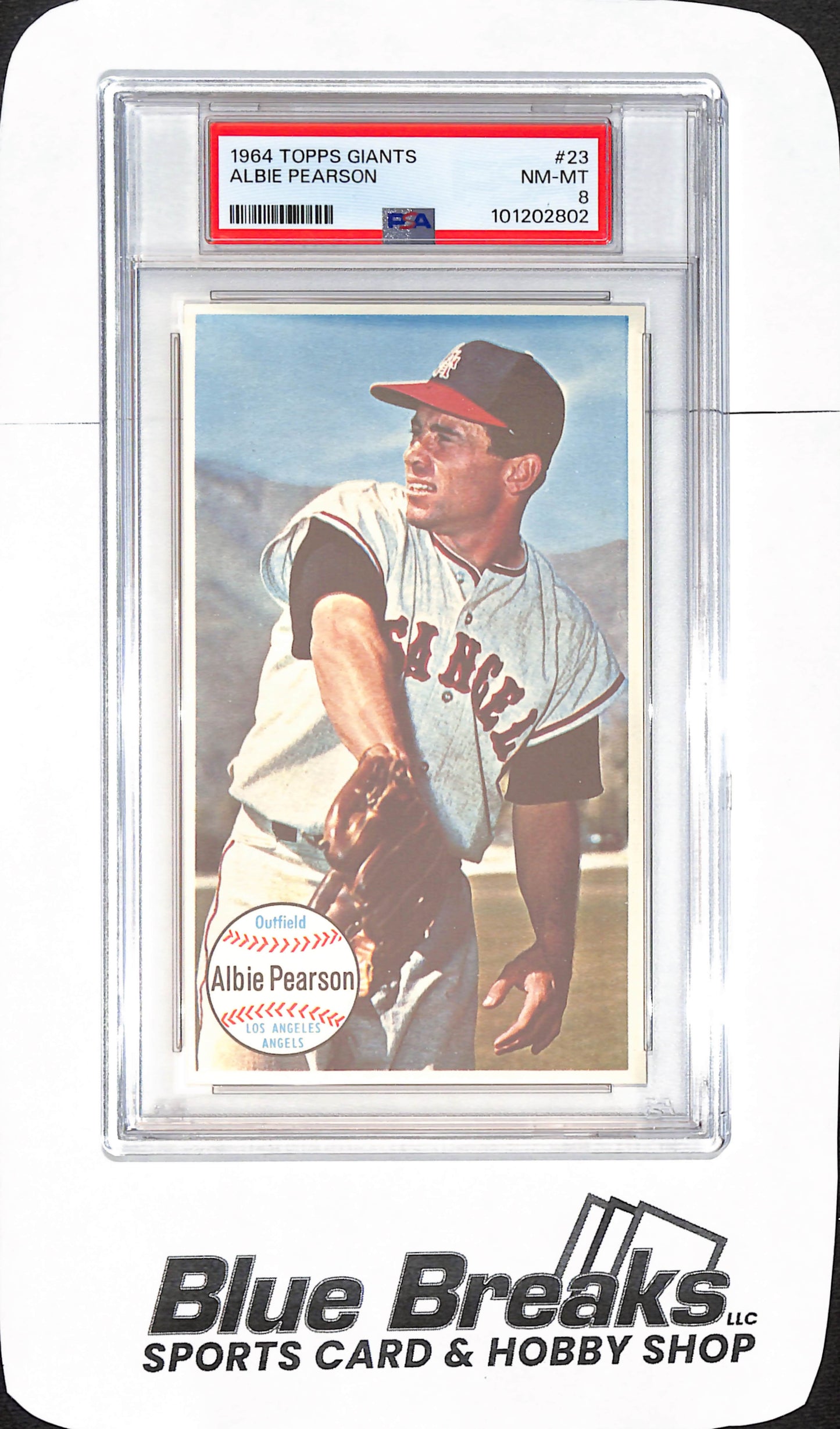 1964 Topps Giants - Albie Pearson - Los Angeles Angels - Baseball - PSA 8 #23