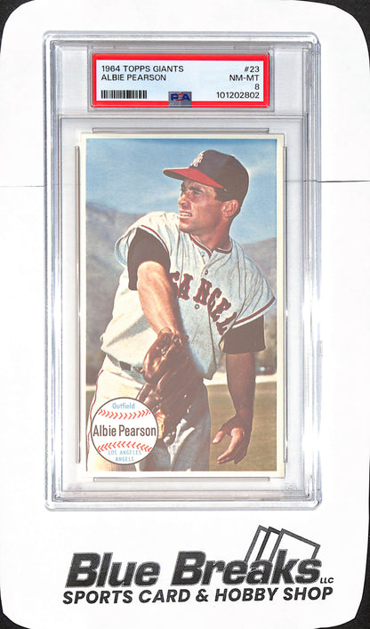 1964 Topps Giants - Albie Pearson - Los Angeles Angels - Baseball - PSA 8 #23