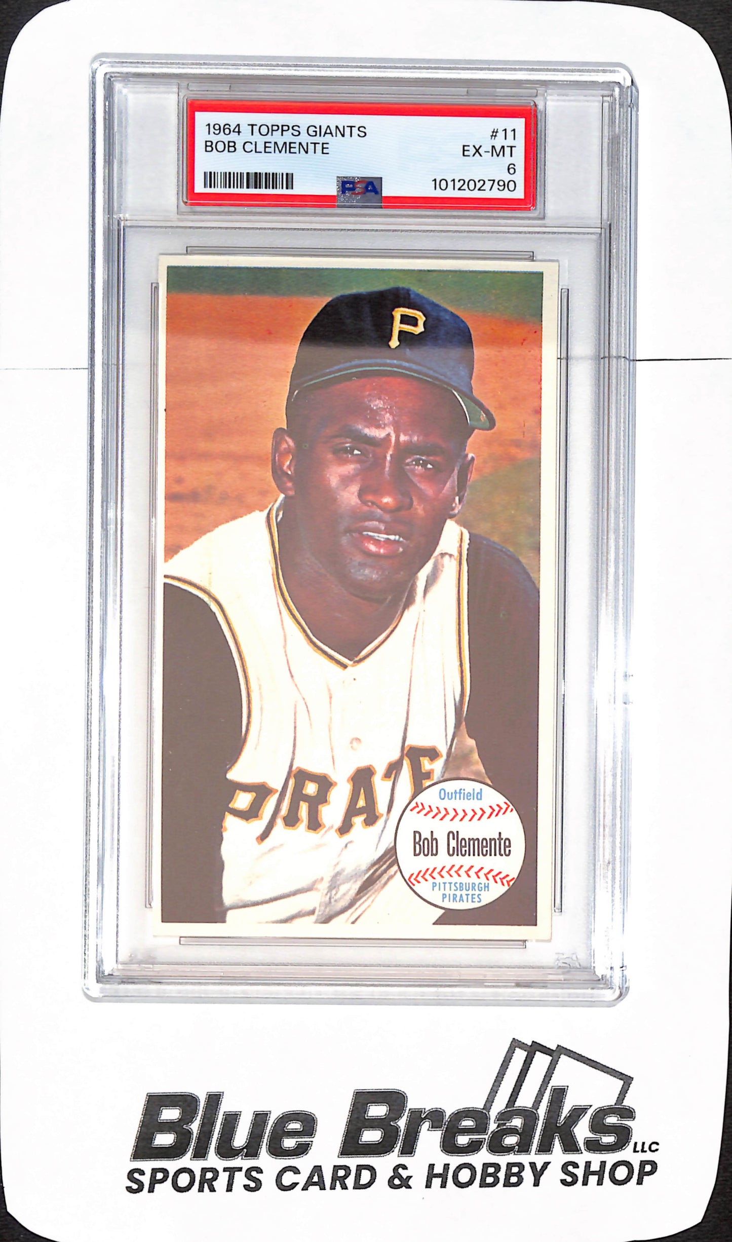 1964 Topps Giants - Roberto "Bob" Clemente - Pittsburgh Pirates - Baseball - PSA 6 - #11