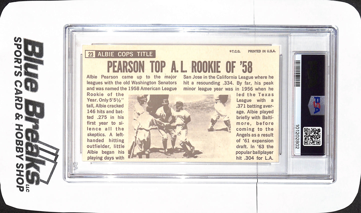1964 Topps Giants - Albie Pearson - Los Angeles Angels - Baseball - PSA 8 #23