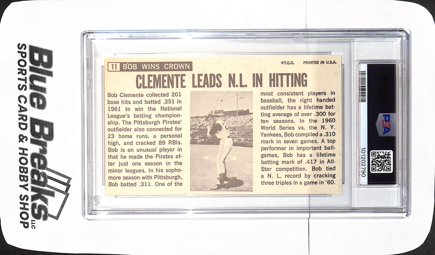 1964 Topps Giants - Roberto "Bob" Clemente - Pittsburgh Pirates - Baseball - PSA 6 - #11