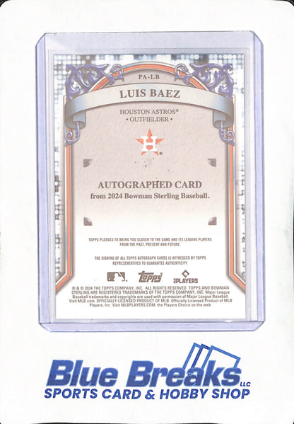 2024 Bowman Sterling - Luis Baez - Autograph - Houston Astros - Baseball - #PA-LB