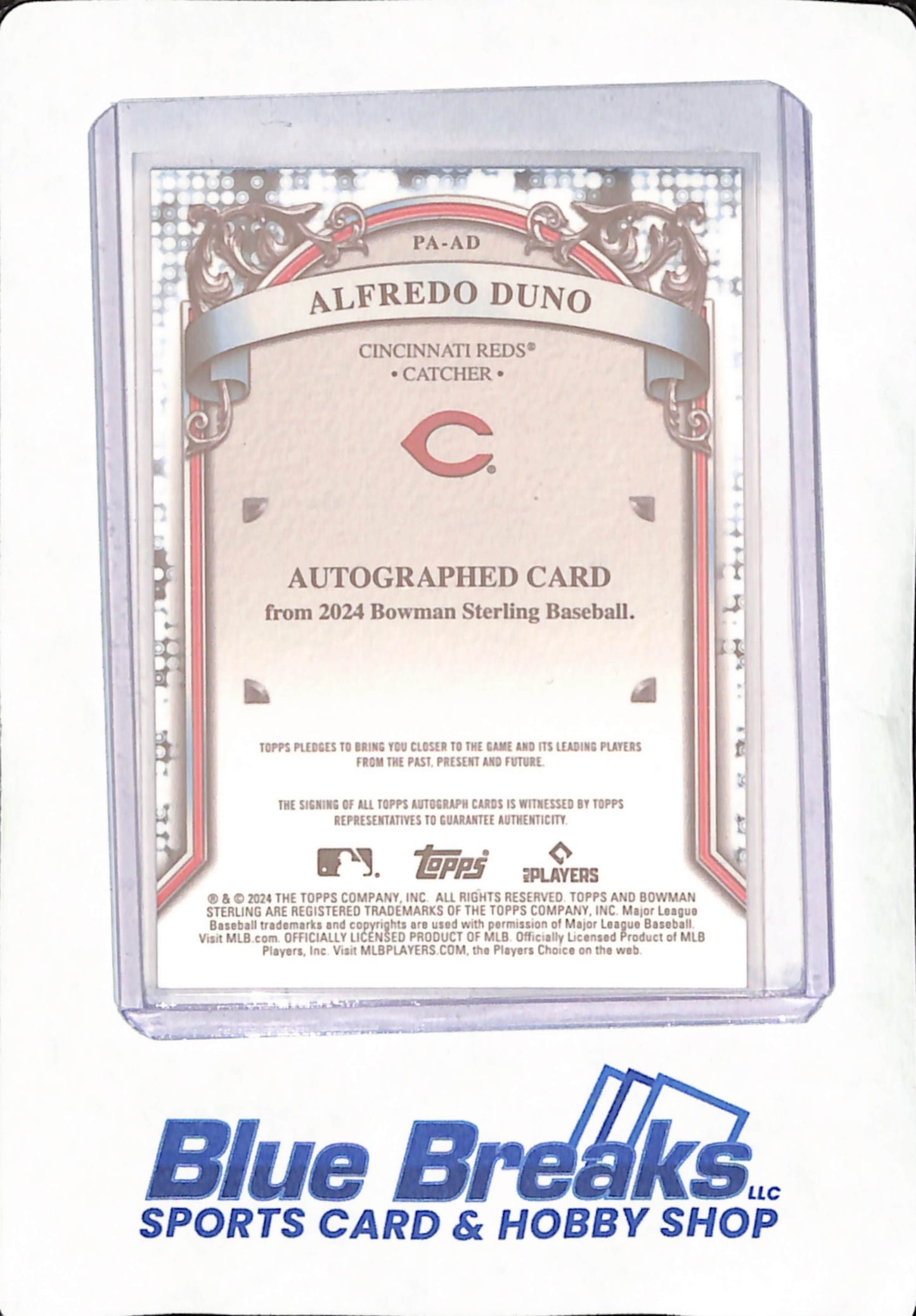 2024 Bowman Sterling - Alfredo Duno - Autograph - Cincinnati Reds - Baseball - #PA-AD