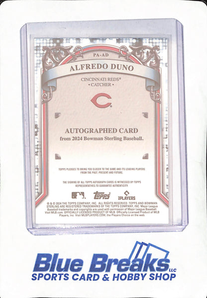 2024 Bowman Sterling - Alfredo Duno - Autograph - Cincinnati Reds - Baseball - #PA-AD
