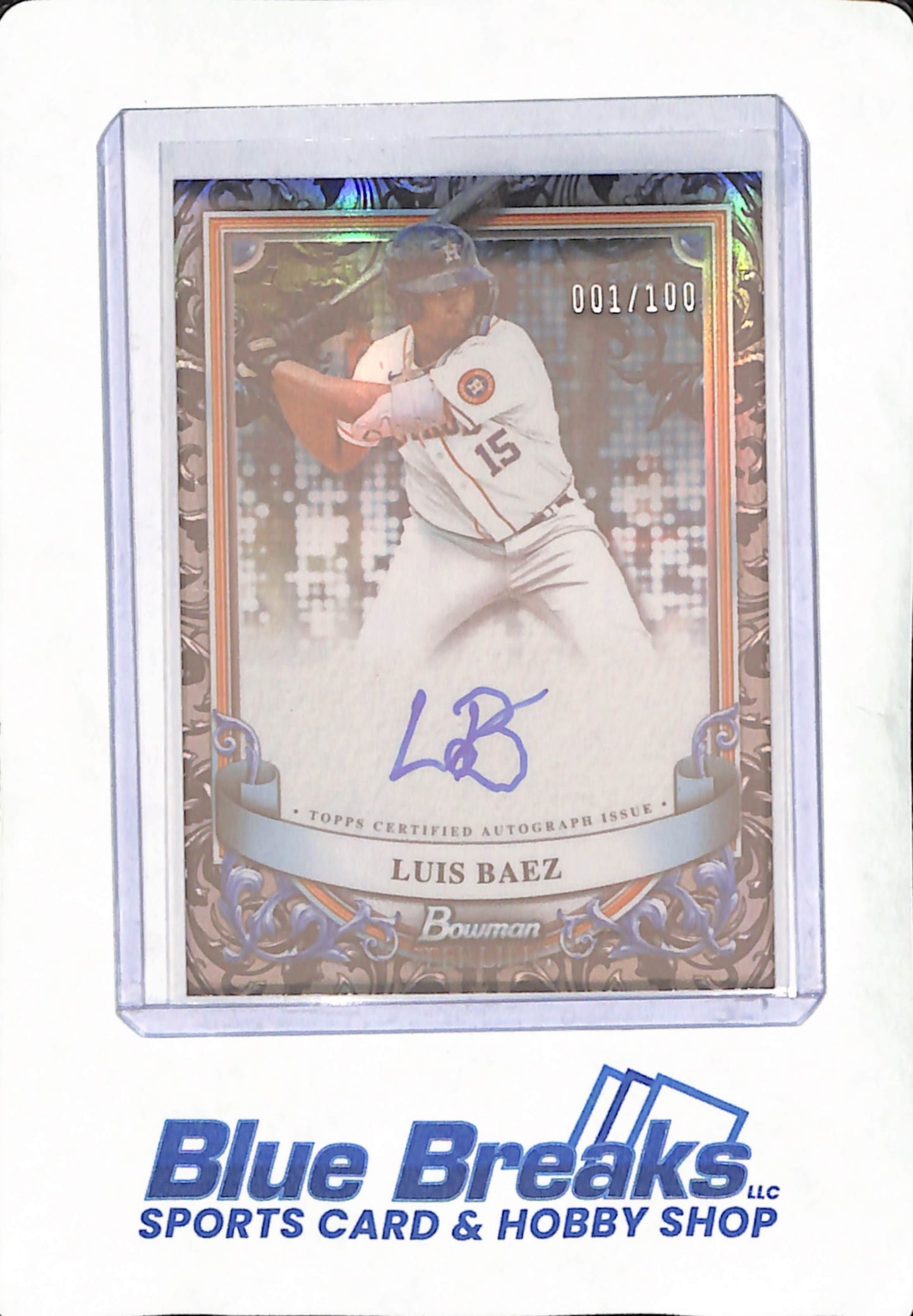 2024 Bowman Sterling - Luis Baez - Autograph - Houston Astros - Baseball - 001/100 - #PA-LB