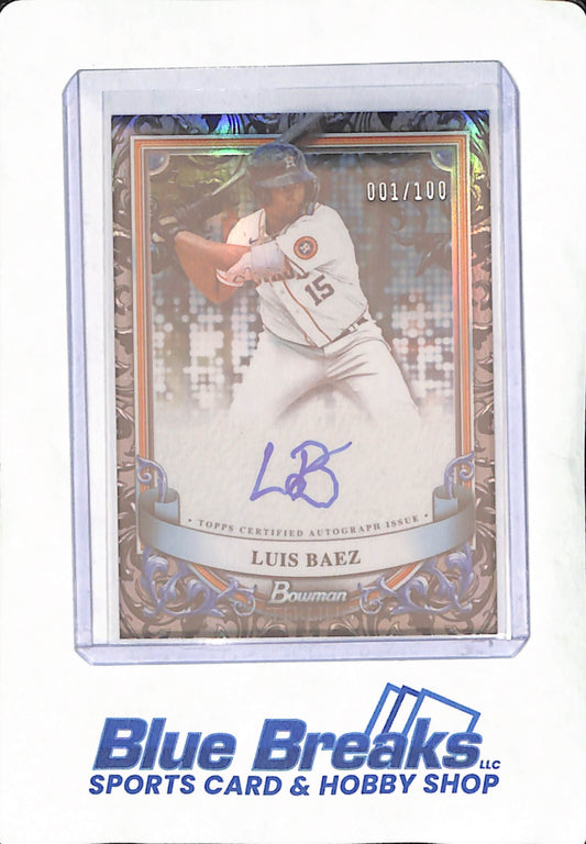 2024 Bowman Sterling - Luis Baez - Autograph - Houston Astros - Baseball - 001/100 - #PA-LB