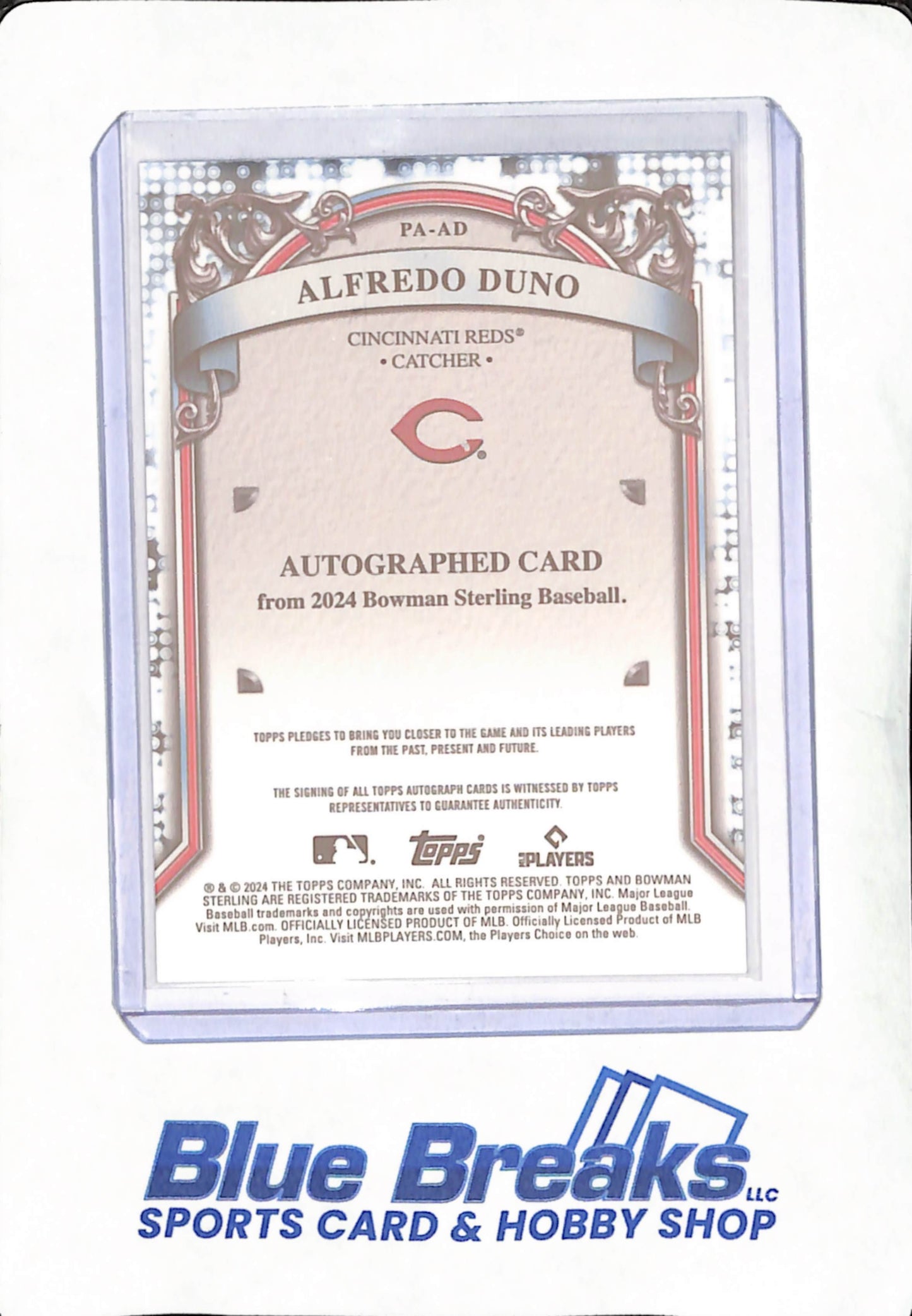 2024 Bowman Sterling - Alfredo Duno - Autograph - Cincinnati Reds - Baseball - #PA-AD