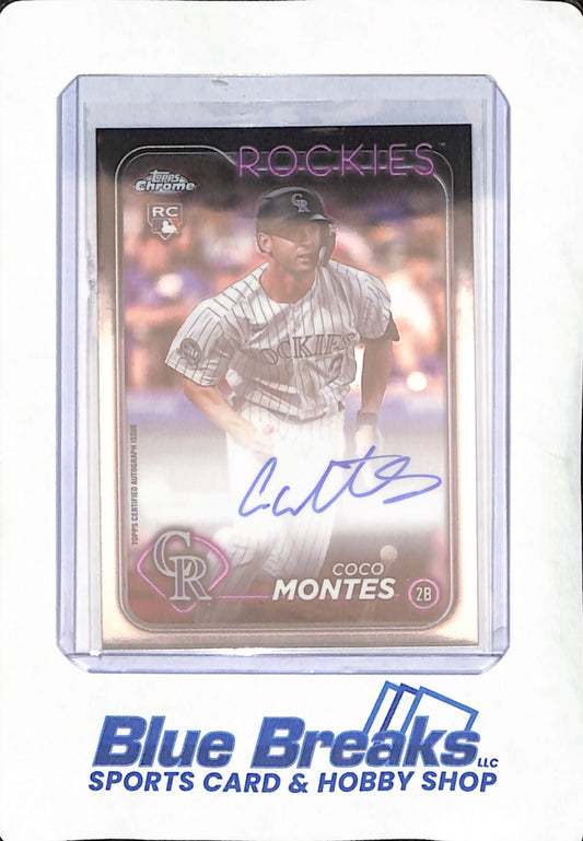 2024 Topps Chrome - Coco Montes - Autograph - Colorado Rockies - RC - Baseball - #RA-CMO