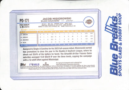 2024 Topps Pro Debut - Jacob Misiorowski - Autograph - Biloxi Shuckers - Baseball - #PD-171