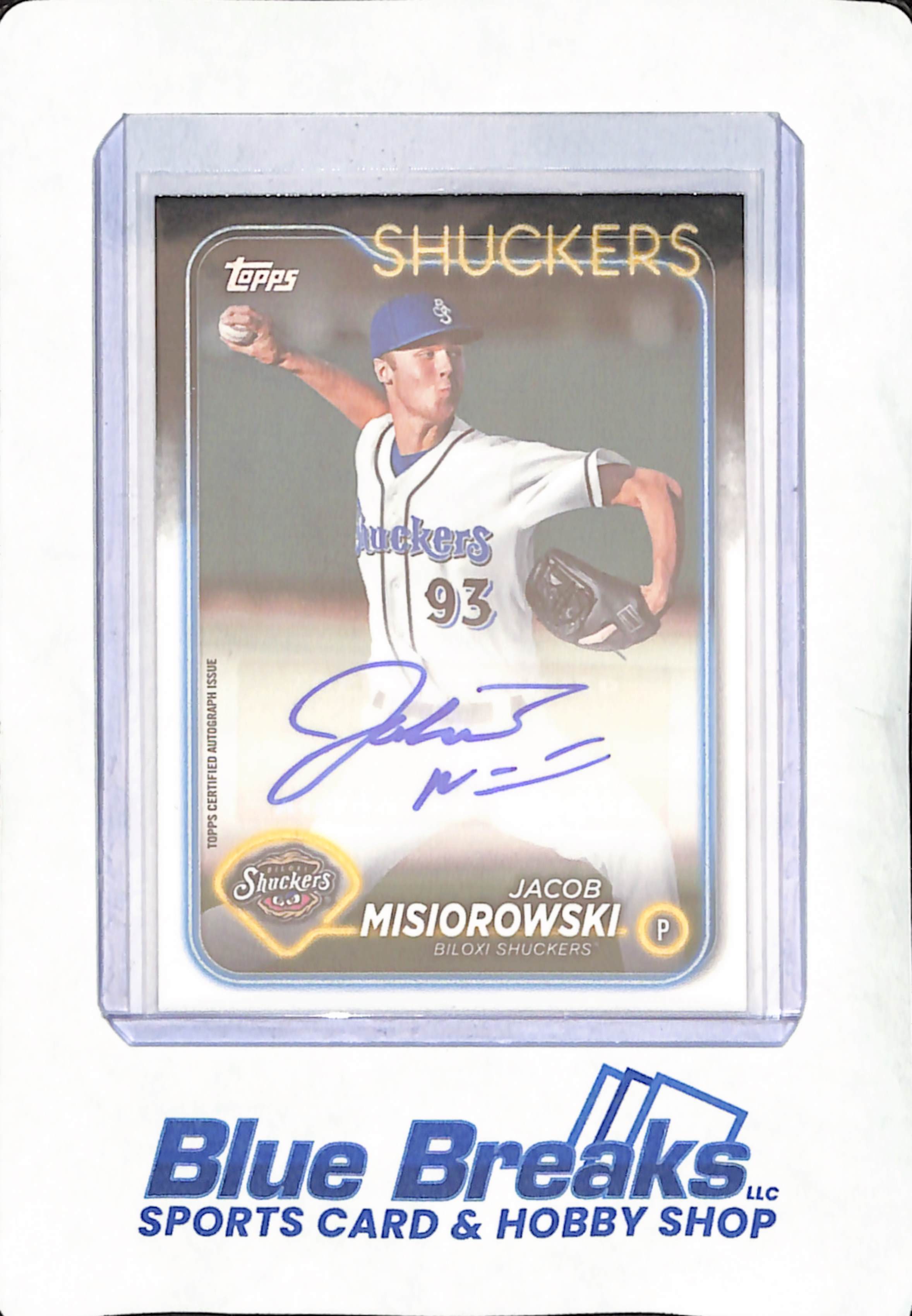 Misiorowski Jacob Topps Debut Pro RC 0 Rookie - 1 Autographed MLB 