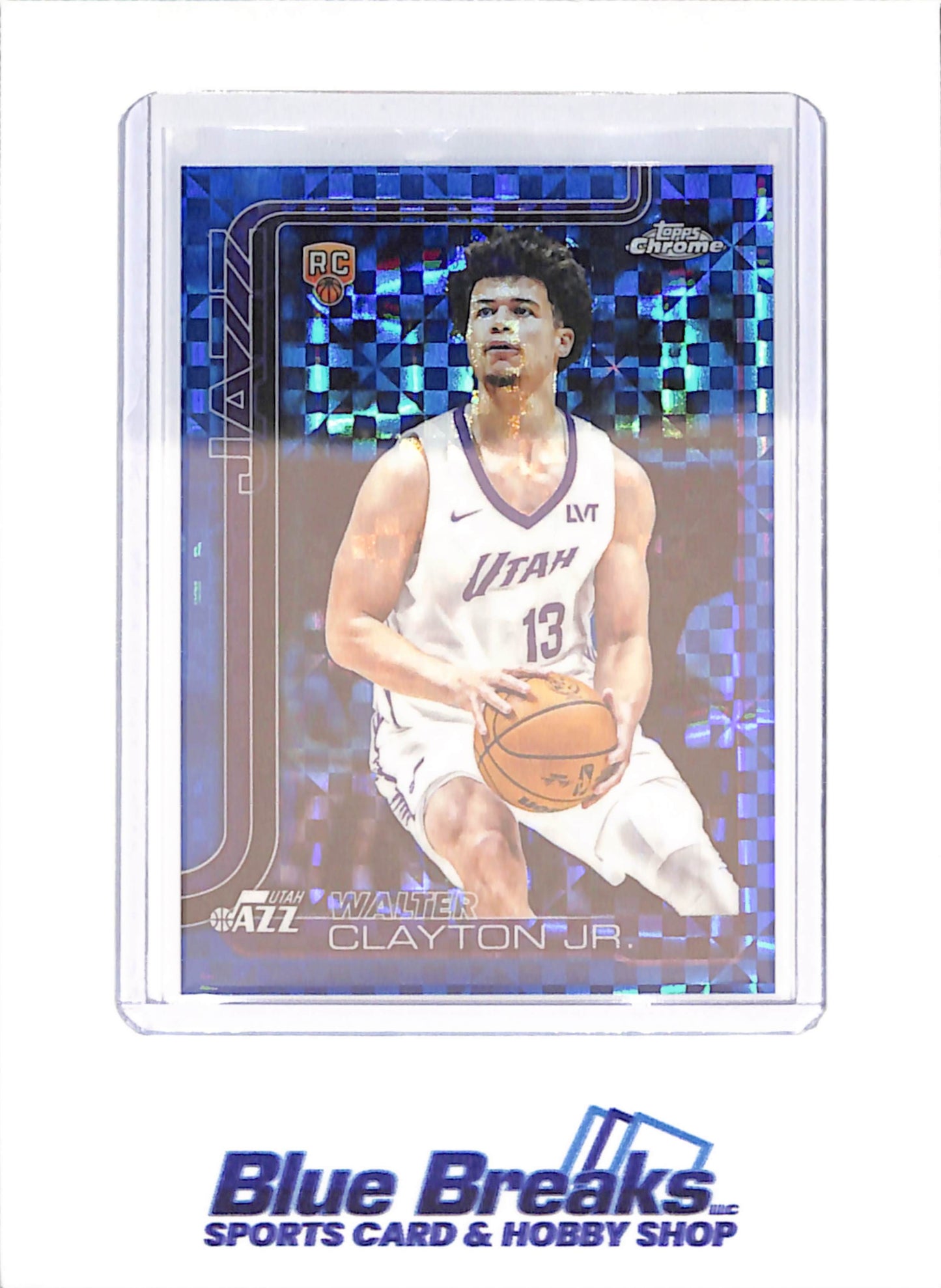 2025 Topps Chrome - Walter Clayton Jr - Blue Xfractor - RC - Utah Jazz - Basketball - #268