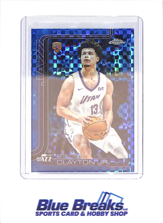 2025 Topps Chrome - Walter Clayton Jr - Blue Xfractor - RC - Utah Jazz - Basketball - #268