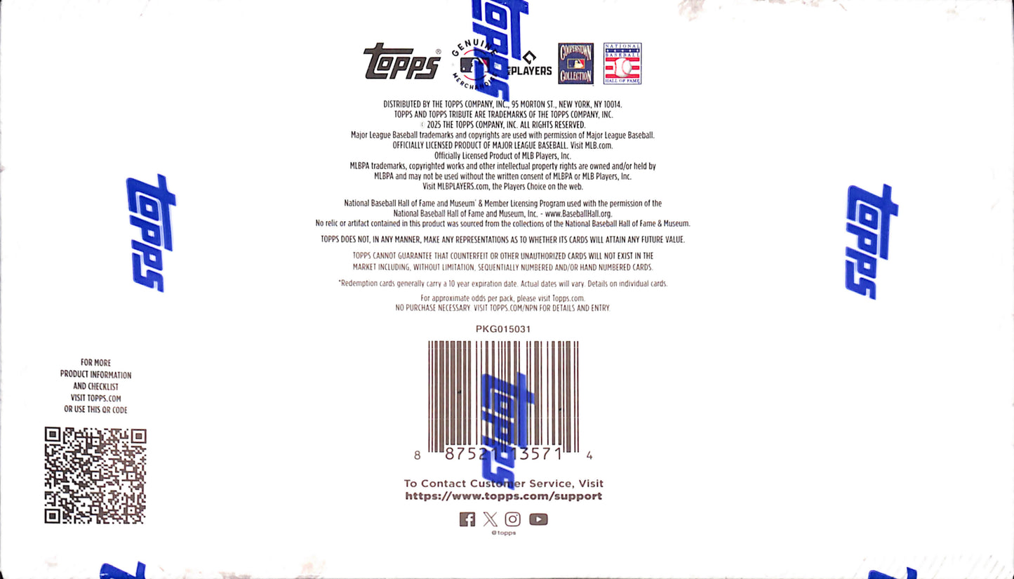2025 Topps Tribute - Hobby Box - Sealed Wax