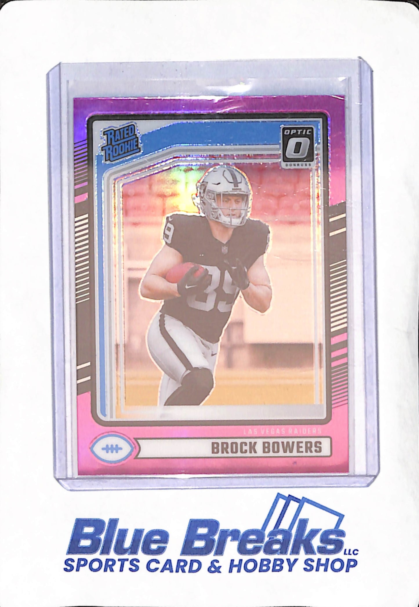 2024 Panini Donruss Optic - Brock Bowers - Pink - Rated Rookie - Las Vegas Raiders - Football - #394
