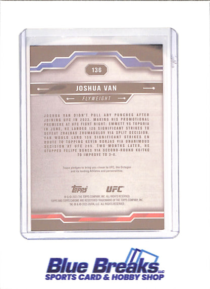 2025 Topps Chrome Sapphire - Joshua Van - RC - Flyweight - UFC - #136