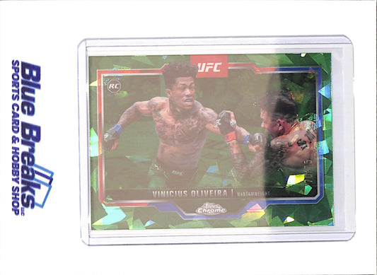 2025 Topps Chrome Sapphire - Vinicius Oliveira - Green - 70/75 - RC - Bantamweight - UFC - #9