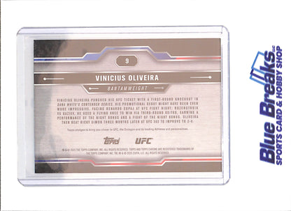 2025 Topps Chrome Sapphire - Vinicius Oliveira - Green - 14/75 - RC - Bantamweight - UFC - #9