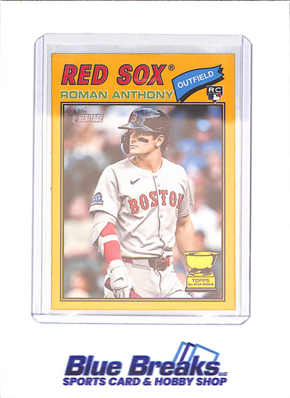 2026 Topps Heritage - Roman Anthony - Yellow Border - RC - Boston Red Sox - Baseball - #86