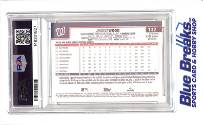 2025 Topps Chrome - James Wood - Refractor - RC - PSA 9 - Washington Nationals - Baseball - #132
