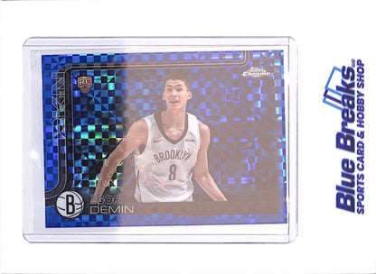 2025-26 Topps Chrome - Egor Demin - RC - Blue Xfractor - Brooklyn Nets - Basketball - #258