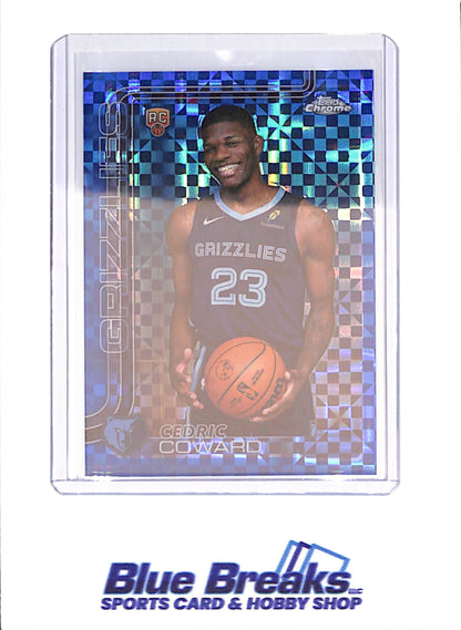 2025-26 Topps Chrome - Cedric Coward - RC - Blue Xfractor - Memphis Grizzlies - Basketball - #261