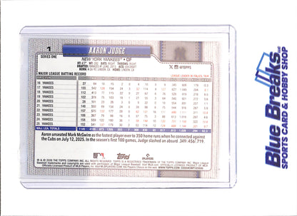2026 Topps Series One - Aaron Judge - Team Border - New York Yankees - Baseball - #1