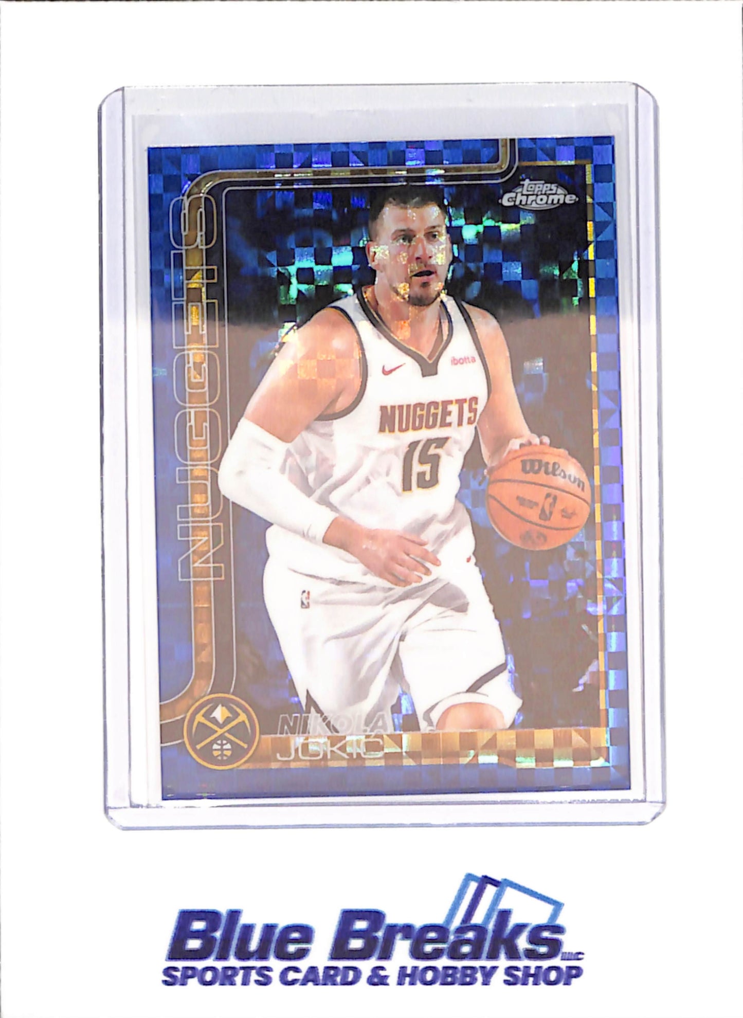 2025 -26 Topps Chrome - Nikola Jokic - Blue Xfractor - Denver Nuggets - Basketball - #25