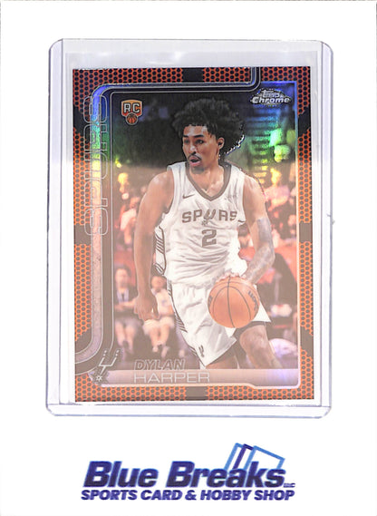 2025-26 Topps Chrome - Dylan Harper - RC - Basketball Border - San Antonio Spurs - Basketball - #252