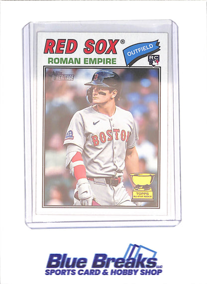 2026 Topps Heritage - Roman Anthony - White Border - RC - Boston Red Sox - Baseball - #86