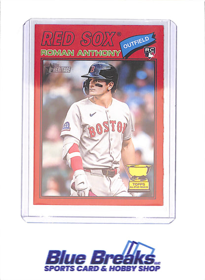 2026 Topps Heritage - Roman Anthony - Red Border - RC - Boston Red Sox - Baseball - #86