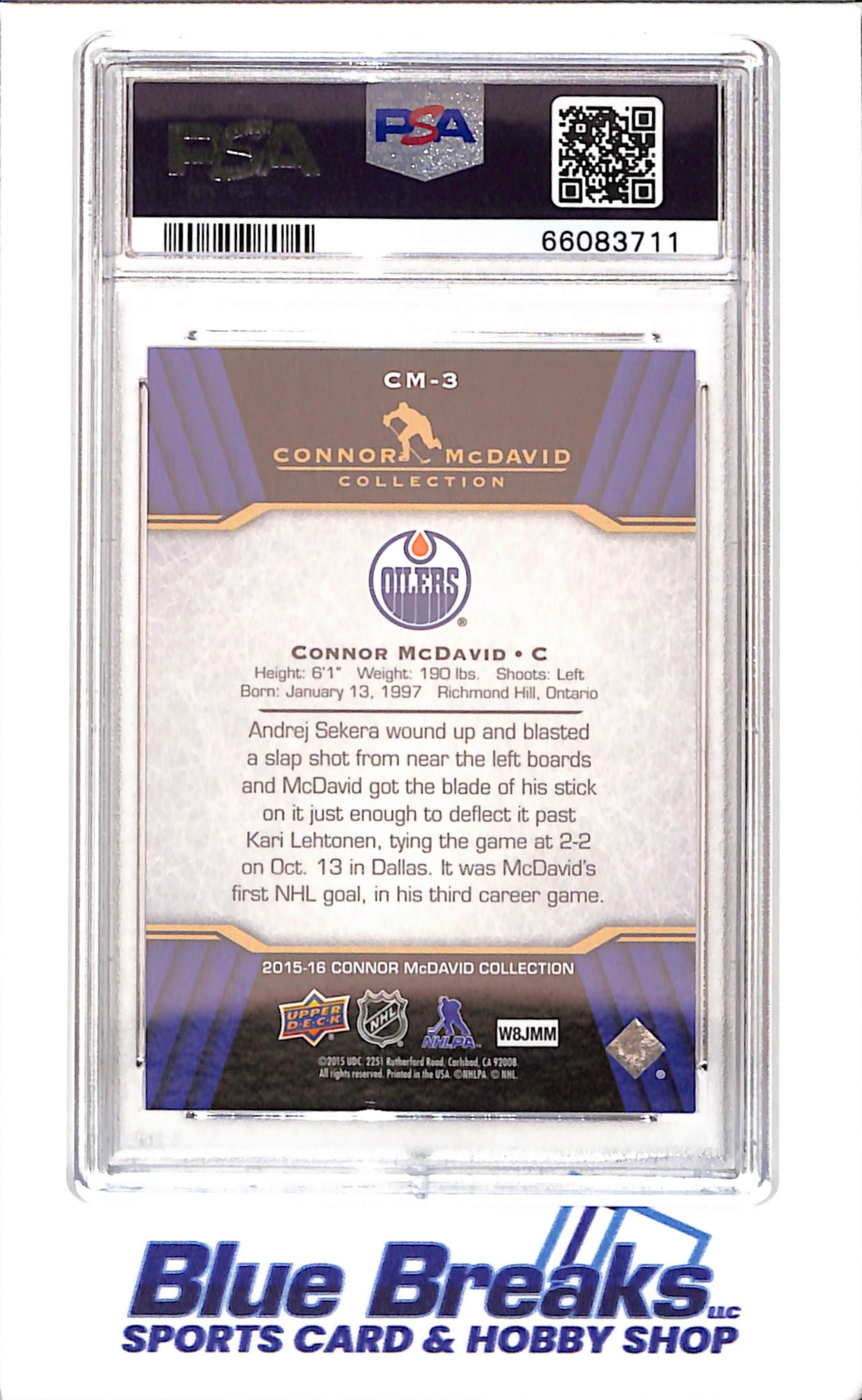 2015 Upper Deck - Connor McDavid Collection - CM1 - CM25 - 25 cards - PSA 10 - hockey - Oilers
