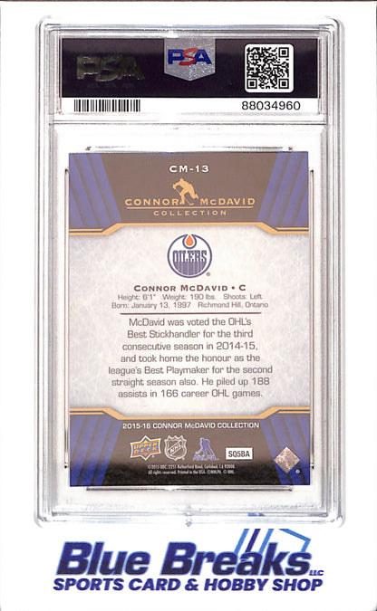 2015 Upper Deck - Connor McDavid Collection - CM1 - CM25 - 25 cards - PSA 10 - hockey - Oilers