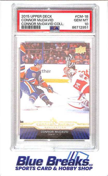 2015 Upper Deck - Connor McDavid Collection - CM1 - CM25 - 25 cards - PSA 10 - hockey - Oilers