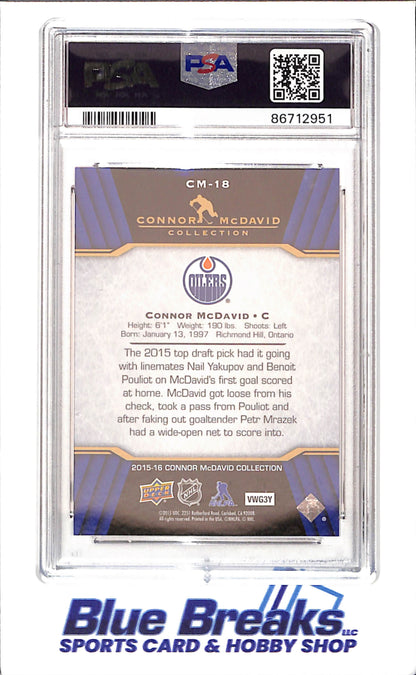2015 Upper Deck - Connor McDavid Collection - CM1 - CM25 - 25 cards - PSA 10 - hockey - Oilers