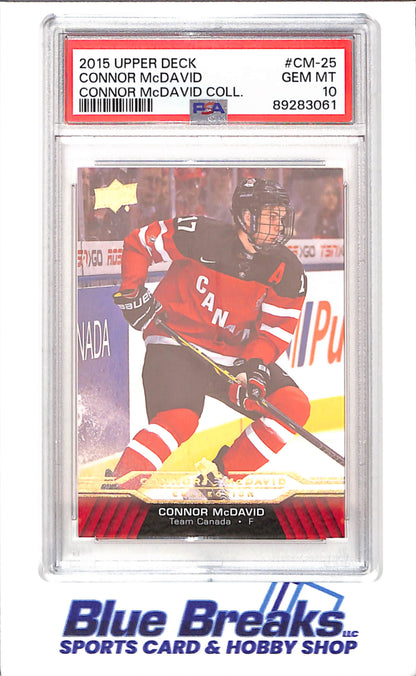 2015 Upper Deck - Connor McDavid Collection - CM1 - CM25 - 25 cards - PSA 10 - hockey - Oilers