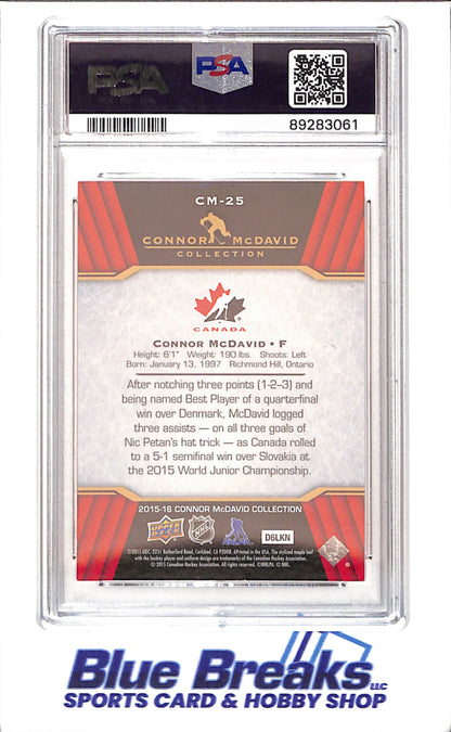 2015 Upper Deck - Connor McDavid Collection - CM1 - CM25 - 25 cards - PSA 10 - hockey - Oilers